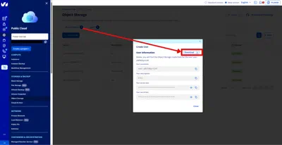 Download user information