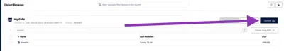 Upload files on MinIO
