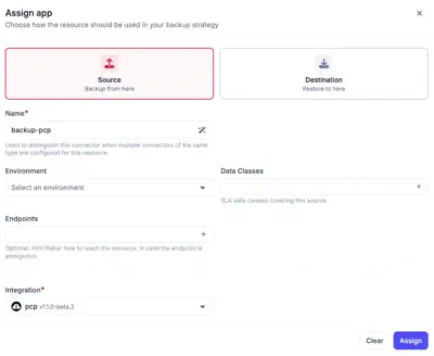 Add a PCP source app