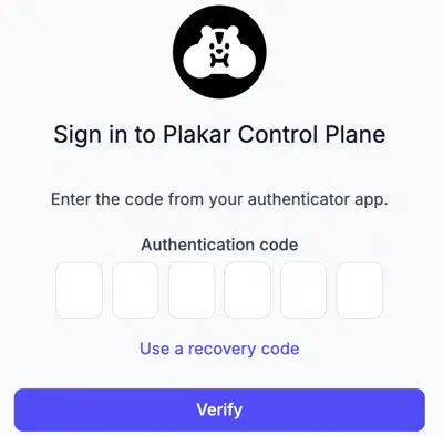 Two-factor authentication sign-in