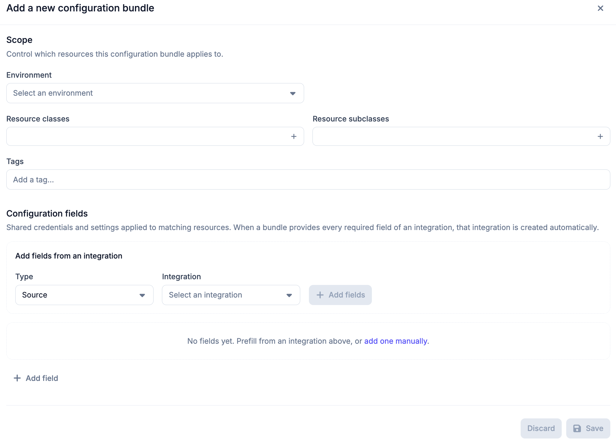 Creating a configuration bundle