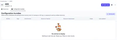 Inventory configuration bundles