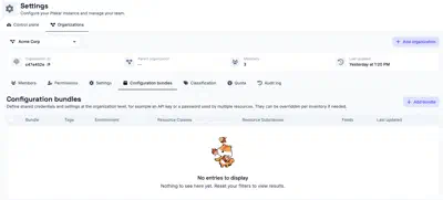 Inventory configuration bundles