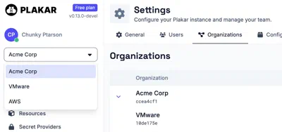 Switching organizations
