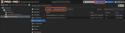 Uploading ISO image to Proxmox VE