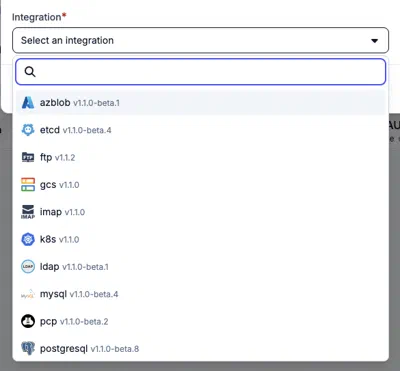 ResourcePicker: loading state on the left, filtered results on the right